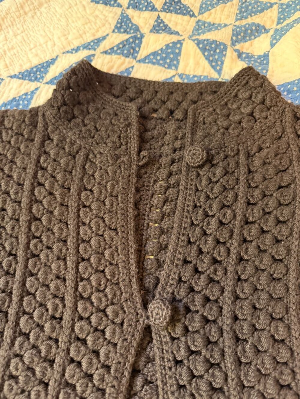 DYED Misha and Puff Retrospective Crochet Jacket in Black S/M - Picture 2 of 6